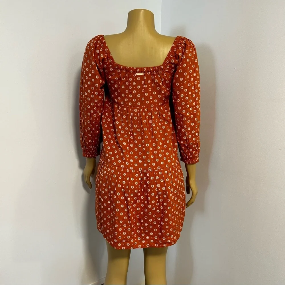 Billabong Orange Floral Mini Dress - Picture 2 of 6